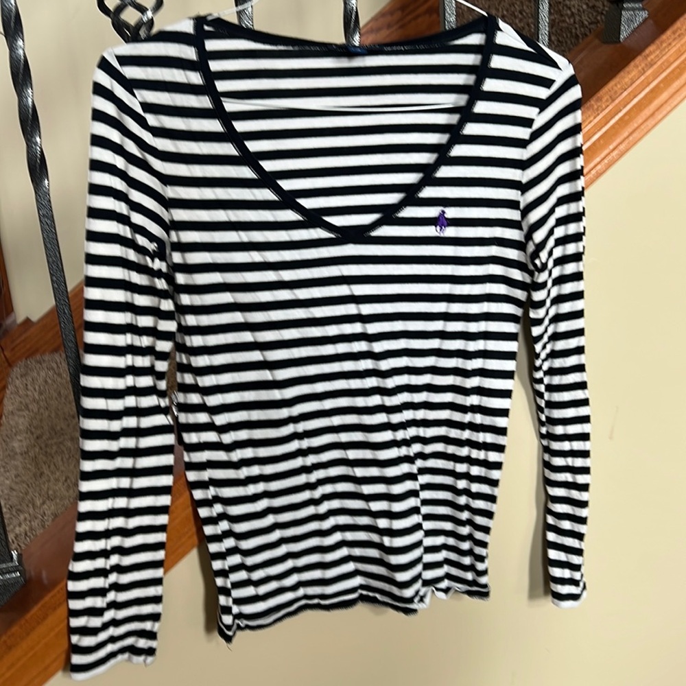 Ralph Lauren Polo Size large striped long sleeve shirt